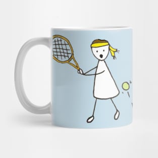 Tennis player cute comic character Mug